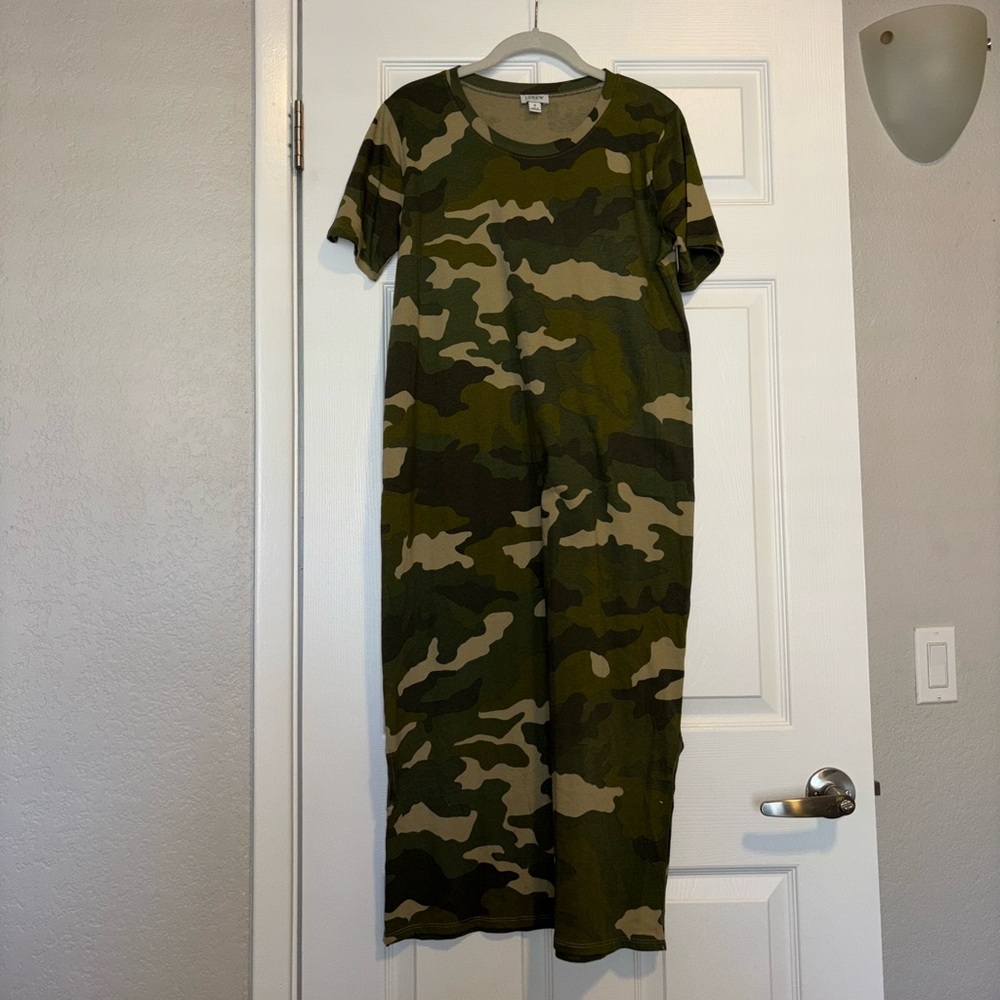 J. Crew Camouflage T-Shirt Dress